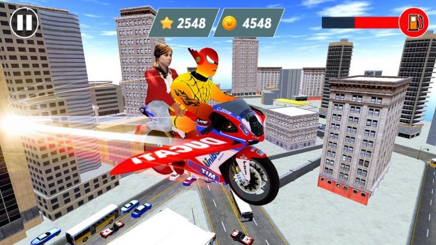 蜘蛛英雄自行车飞行截图1