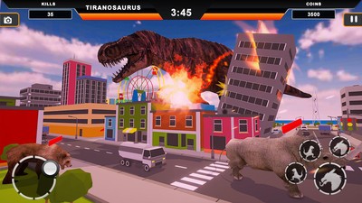 恐龙摧毁城市模拟截图2