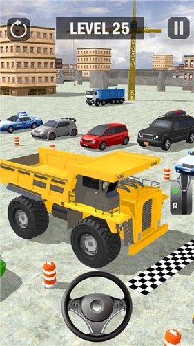挖掘机卡车停车场3D截图1