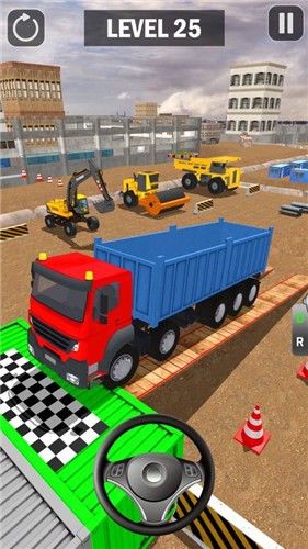 挖掘机卡车停车场3D截图3