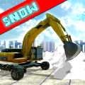 真正的挖掘机扫雪模拟器起重机