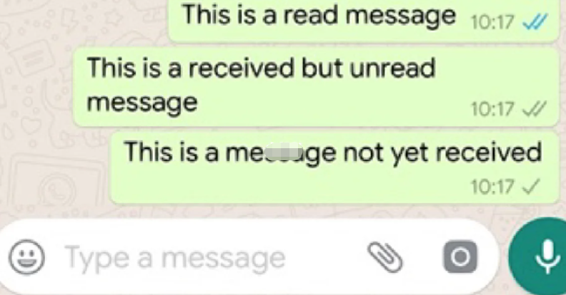 whatsapp两个灰色勾表示什么
