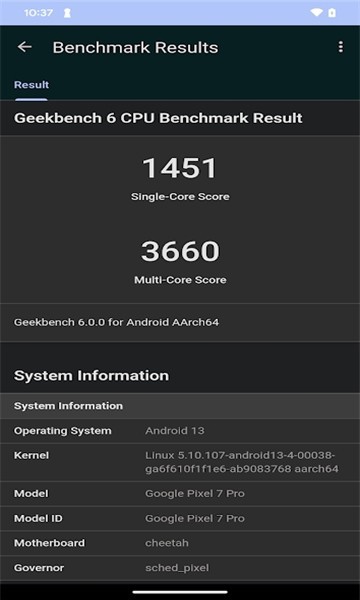 Geekbench6截圖