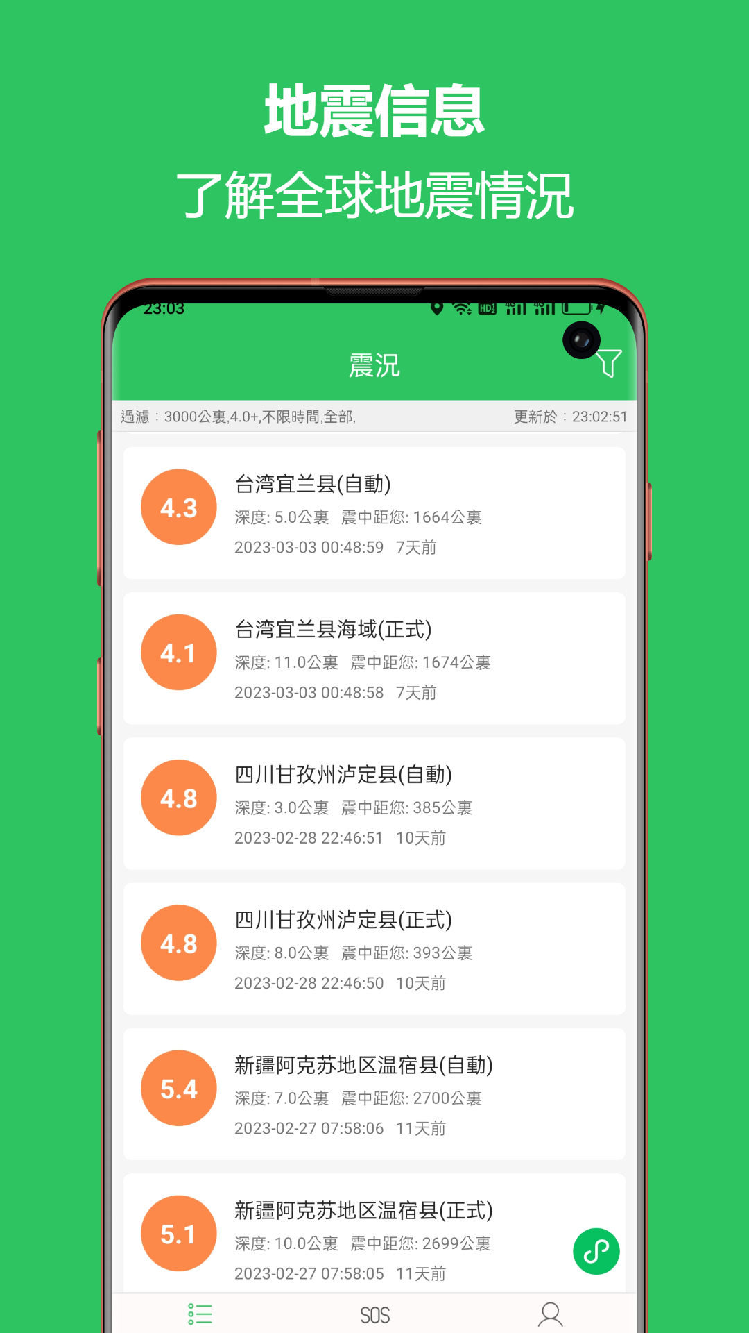 地震預(yù)警助手APP截圖