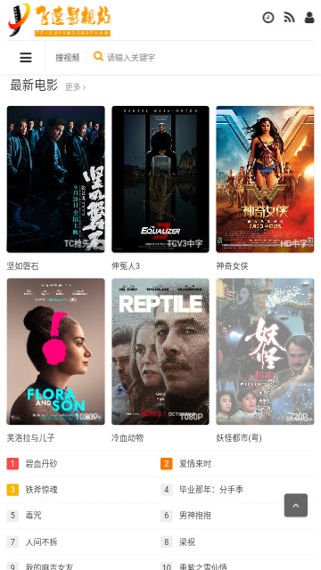 飛速影視站截圖