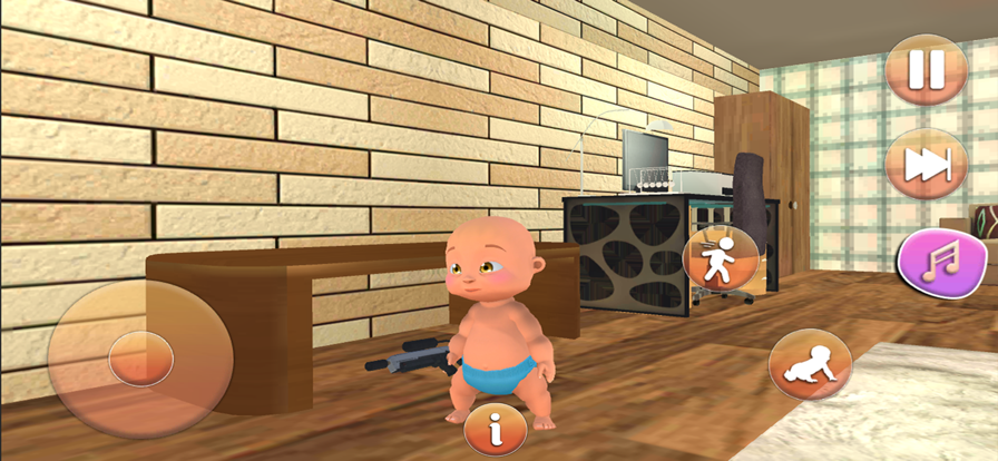 淘气的婴儿生活爸爸模拟3D截图1