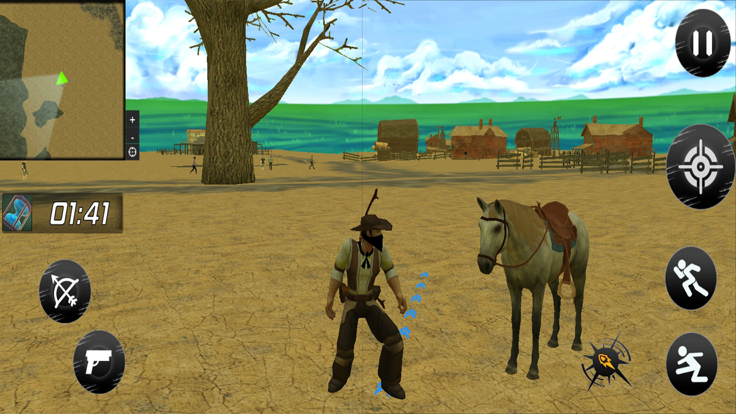 西部战士牛仔游戏3D截图3
