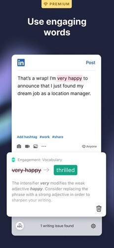 Grammarly语法纠错截图
