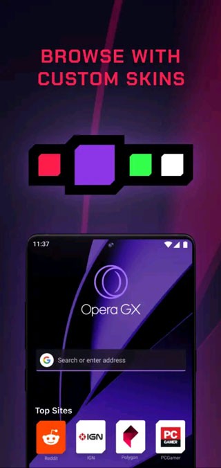 Opera GX瀏覽器截圖