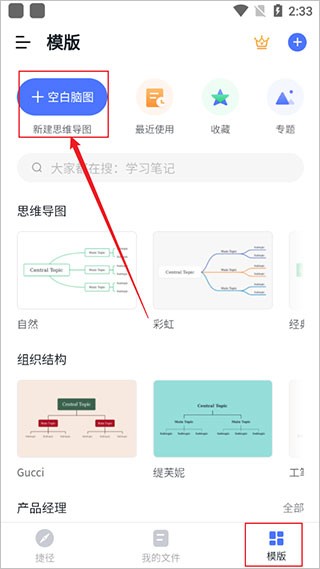 在線思維導(dǎo)圖ProcessOn截圖