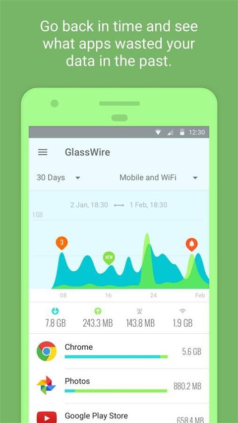 GlassWire截圖