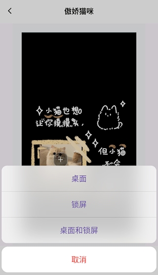 喵喵桌面小組件截圖