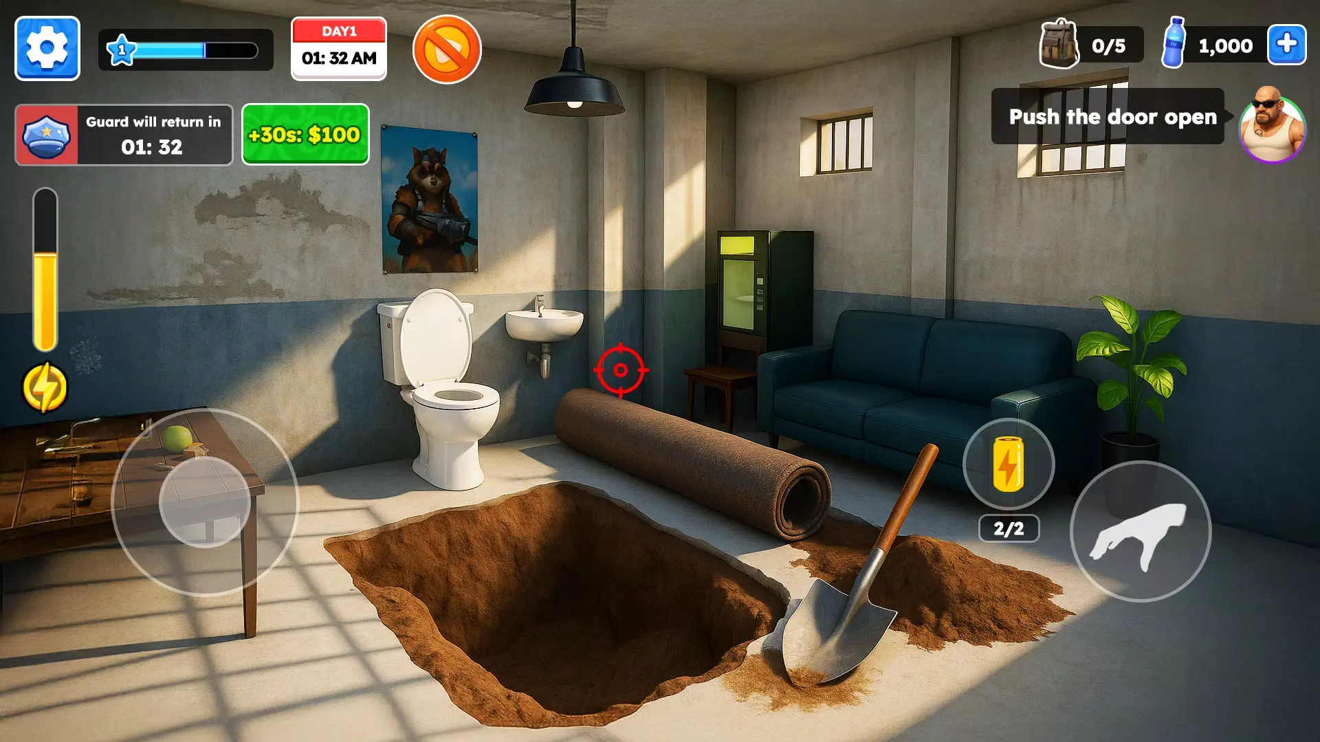 越獄挖掘與逃亡截圖