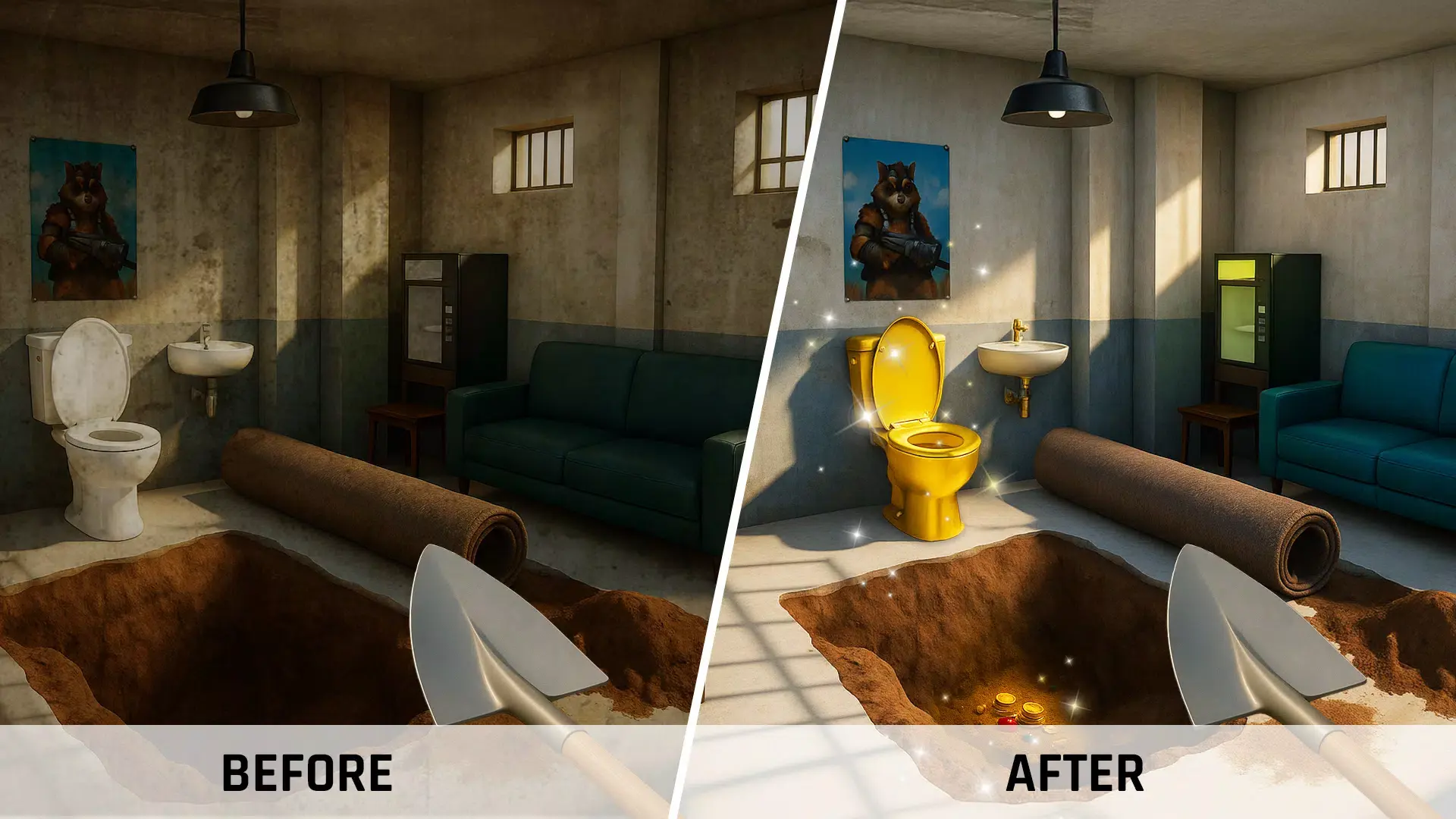 越獄挖掘與逃亡截圖