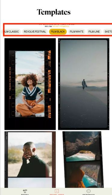 Tezza濾鏡相機(jī)截圖