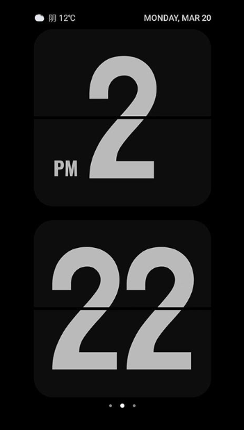 翻頁桌面時鐘截圖