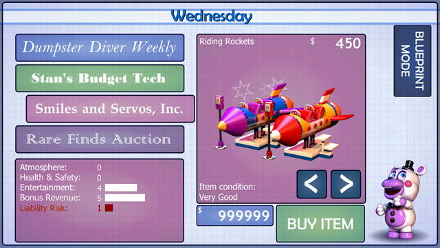 玩具熊的五夜后宮6披薩店模擬器截圖