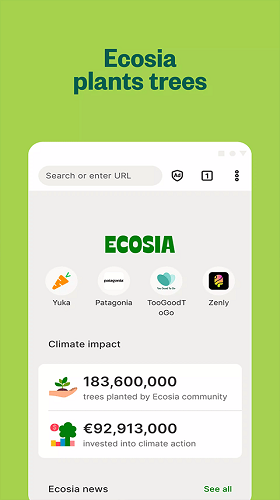 ecosia瀏覽器中文版截圖