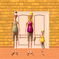 憤怒的鄰居一家三口