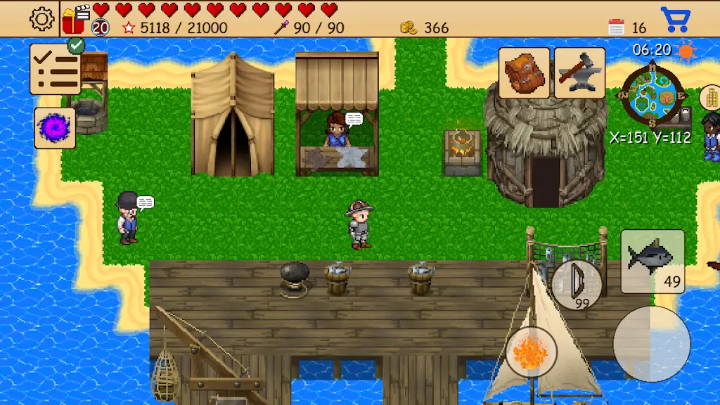 生存RPG5海盜冒險之旅內置菜單版截圖