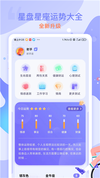 星盘星座运势大全截图