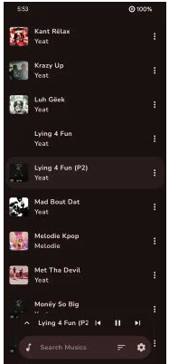 可耐音乐播放器截图