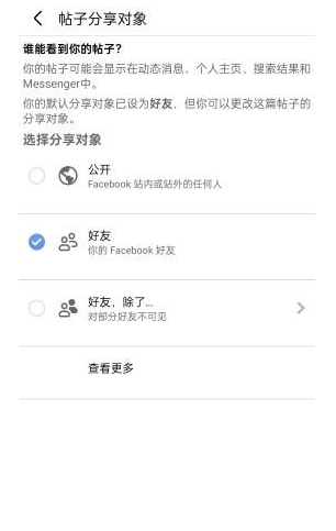Facebook即时通讯截图