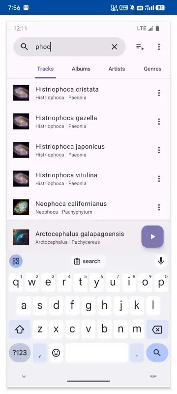 phocid音乐播放器截图